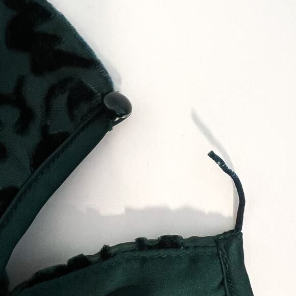 Nanette Lepore Velvet Burnout Top Womens S Ruffle Cold Shoulder Whimsigoth Fairy - Picture 6 of 7